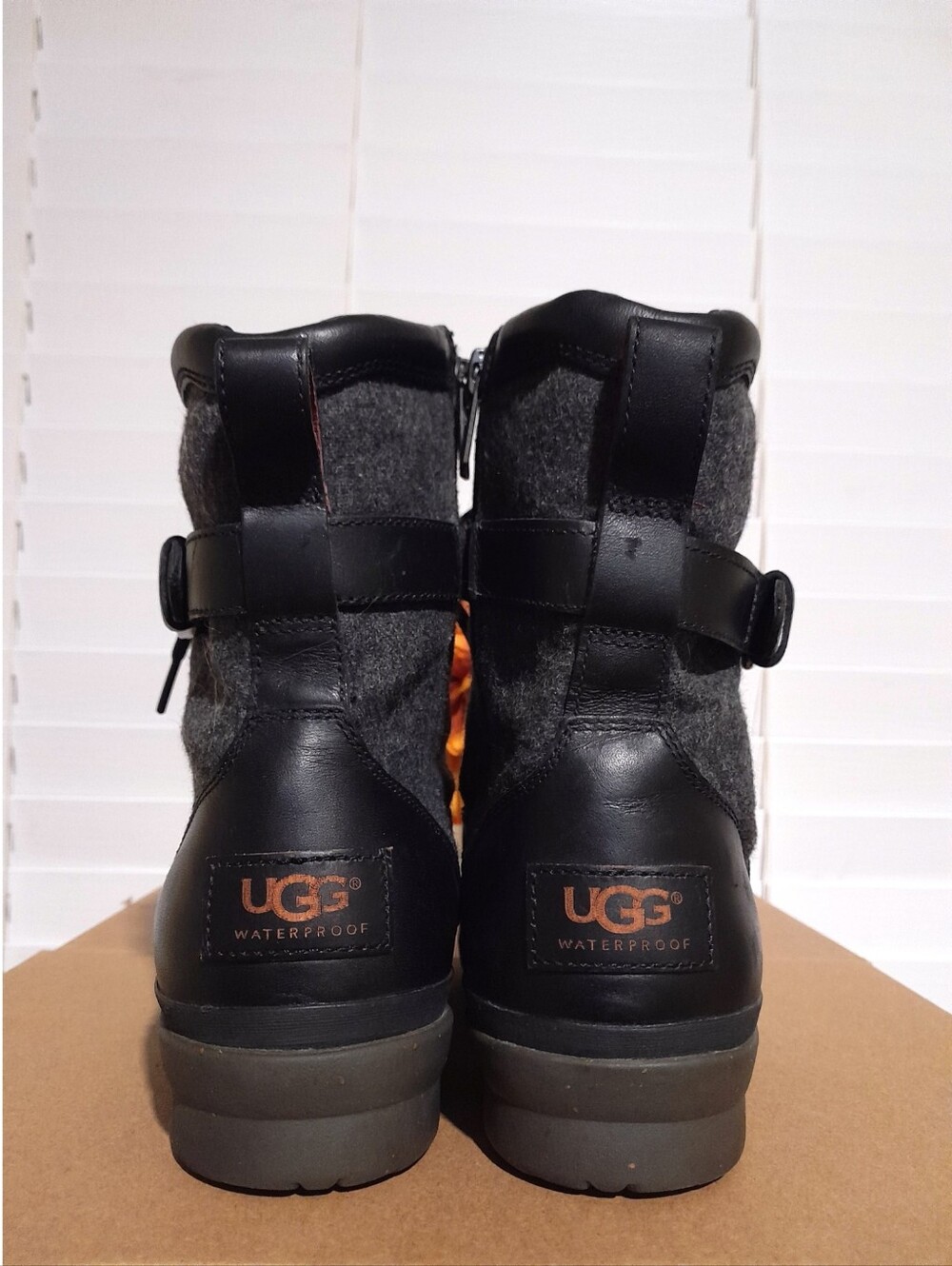 Waterproof PurvWool Lining UGG Kesey full-grain leather, mixed media Sz 7
